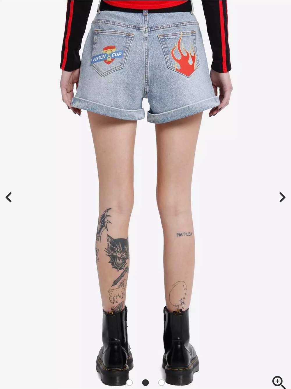 Disney Pixar Cars Lightning McQueen Denim Shorts - Picture 2 of 6